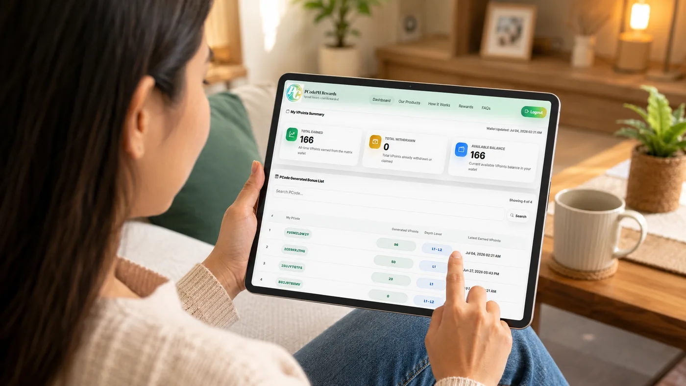Earn VPoints from encoded PCode